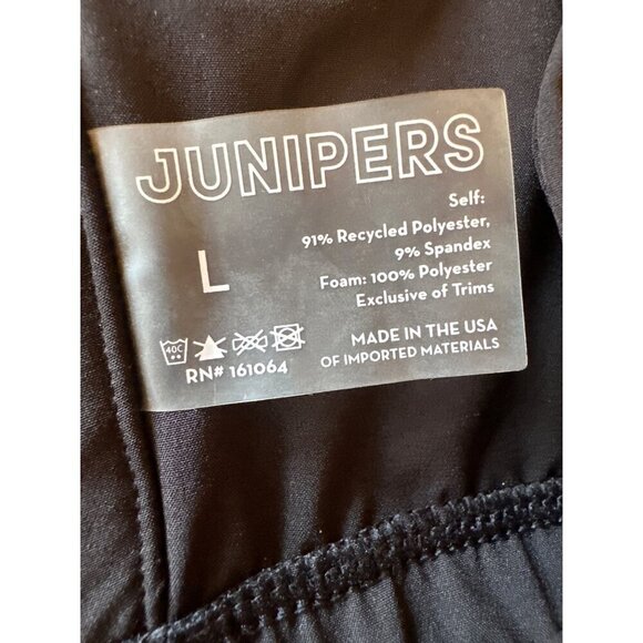 Junipers Women's Adjustable Black Swim Top Bralette L - Made In USA Recycled Pol - Picture 4 of 5